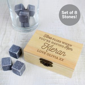 Personalised Time Flies When You’re Having Rum Cooling Stones